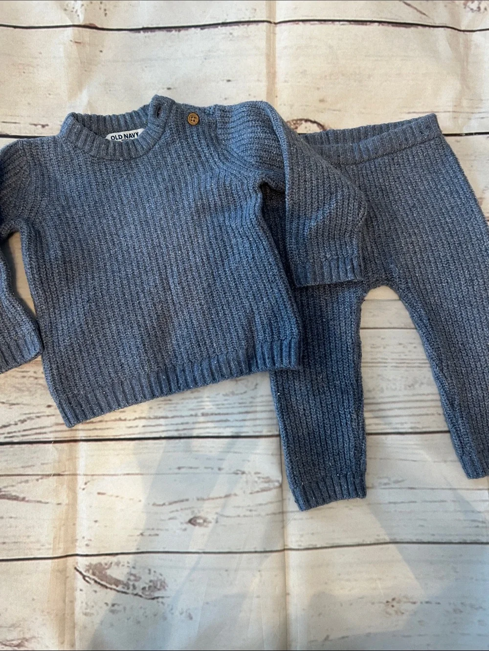 Old Navy Kids Ribbed Knit Sweater & Leggings Set - Blue
